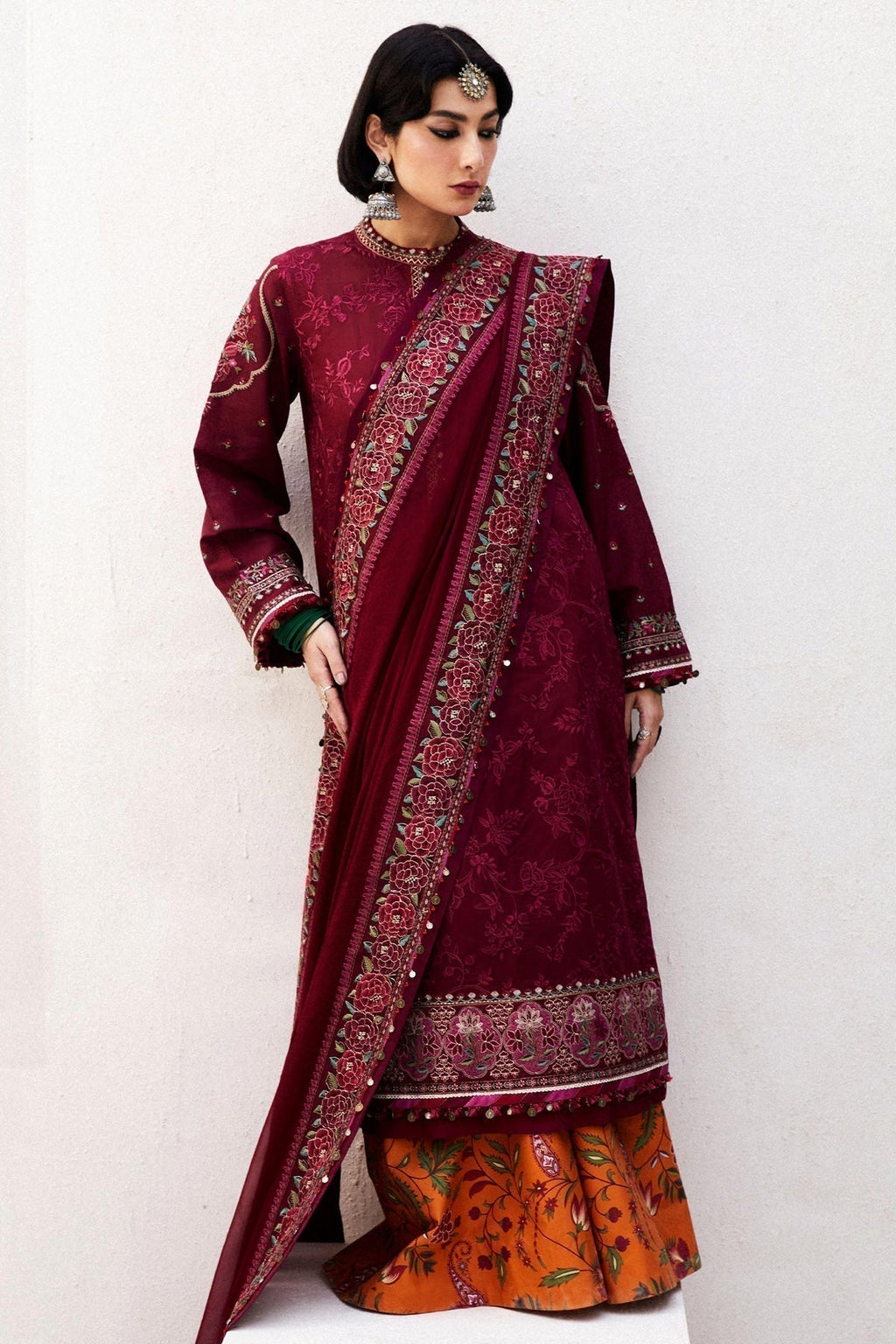 Zara Shahjahan | Luxury Lawn 24 | PARSA-9A - House Of Anaya