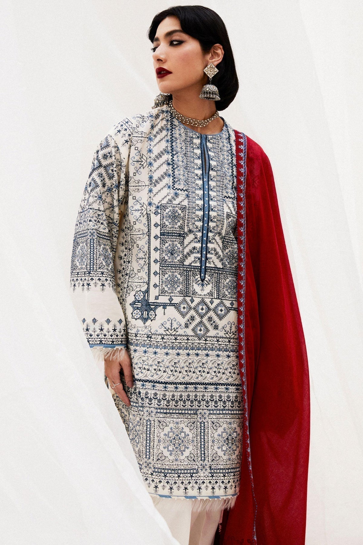 Zara Shahjahan | Luxury Lawn 24 | DIYA-2A - Riwayat-e-Khas